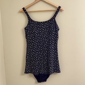 Beach Cabana one piece   Floral Spaghetti Swimsuit with dress Sz.L(G)